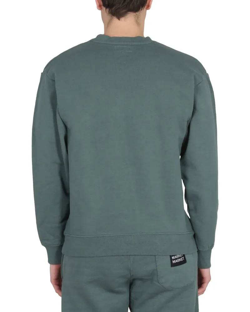 Market Vintage Wash Cross-Neck Sweatshirt — Green Green