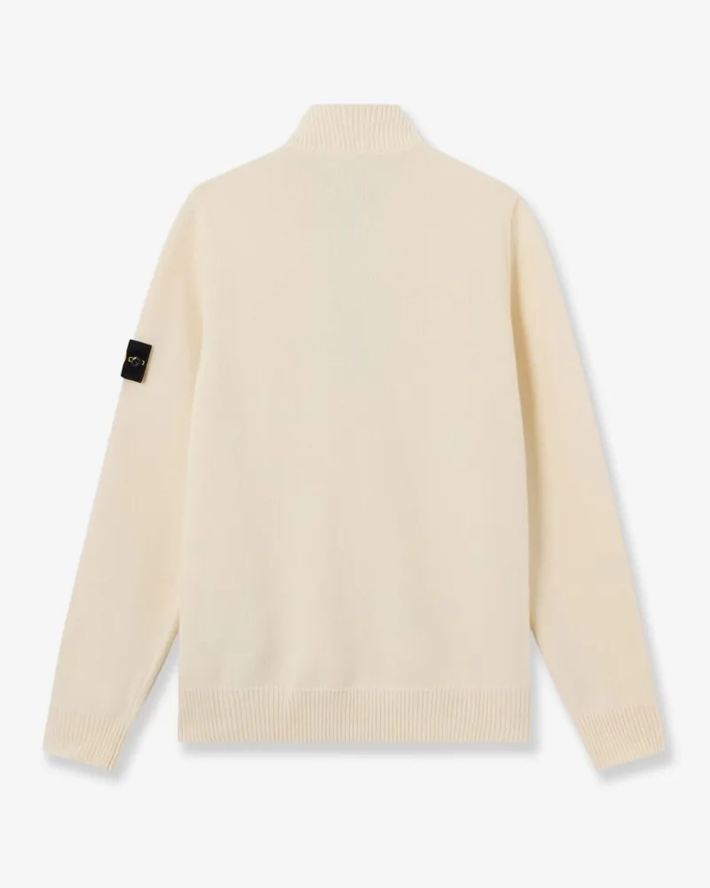 Stone Island Men's Sweater High Neck Virgin Wool White White