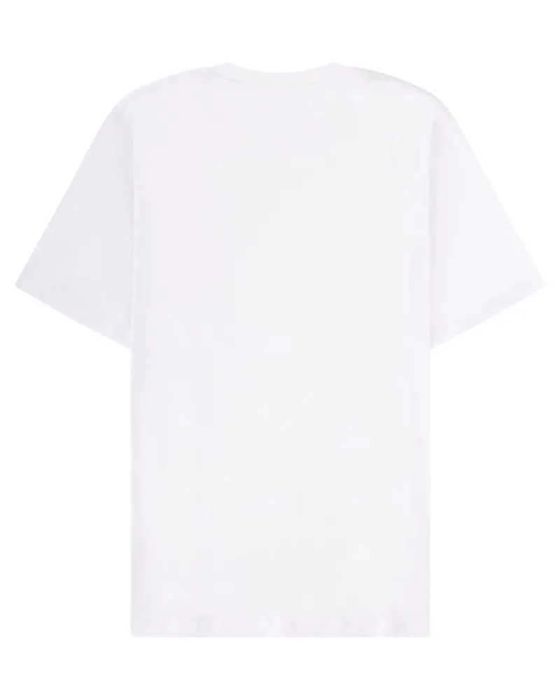 Diesel Logo-Embroidered Cotton T-Shirt — White 