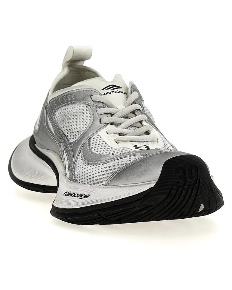 Balenciaga Women's Gray Polyester Athletic Sneakers White