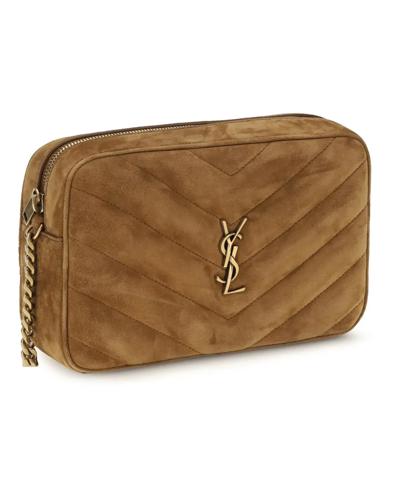 Saint Laurent Camera Loulou Shoulder Bag — Brown Brown