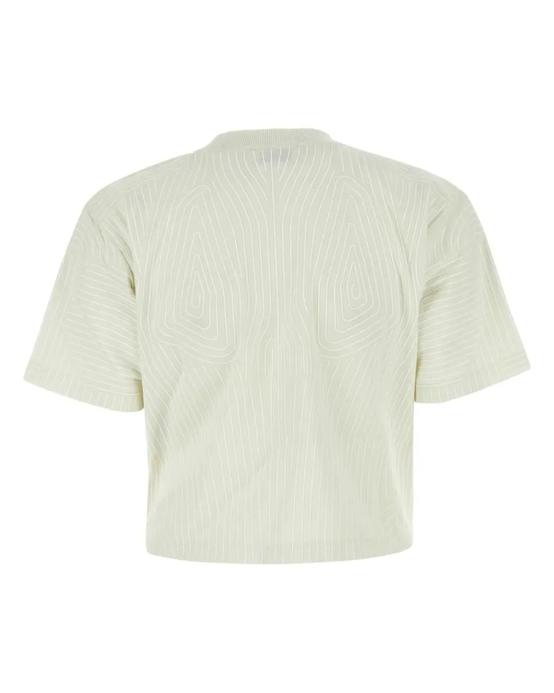 OFF-WHITE Women's Ivory Cotton Oversize T-Shirt Whtwht Exterior Exterior: T-shirts And Polos White