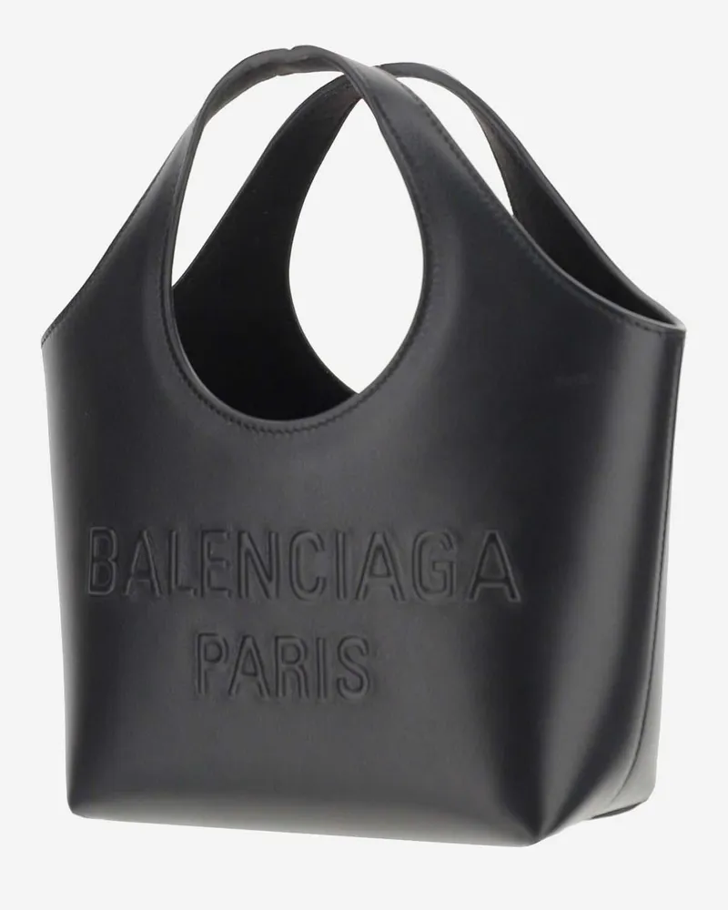 Balenciaga Women's Leather Tote Bag Black Calfskin Shoulder Black