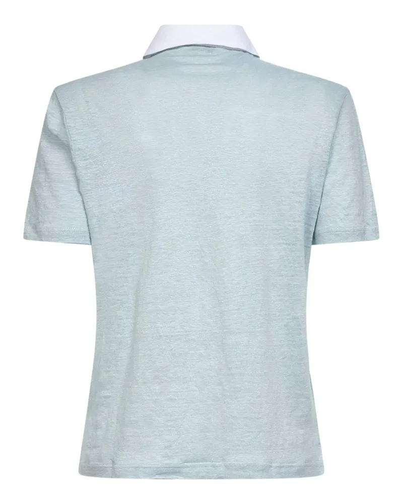 Blanca Women's Polo Shirt Green Linen Tops Green