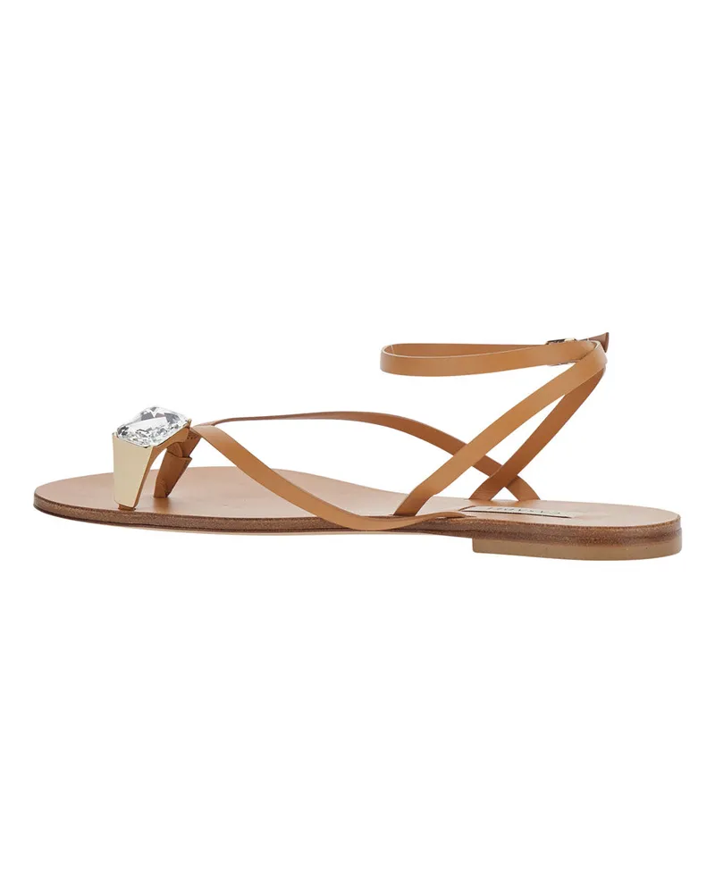 Casadei Women's Sandals Soraia Brown Leather Calf Brown