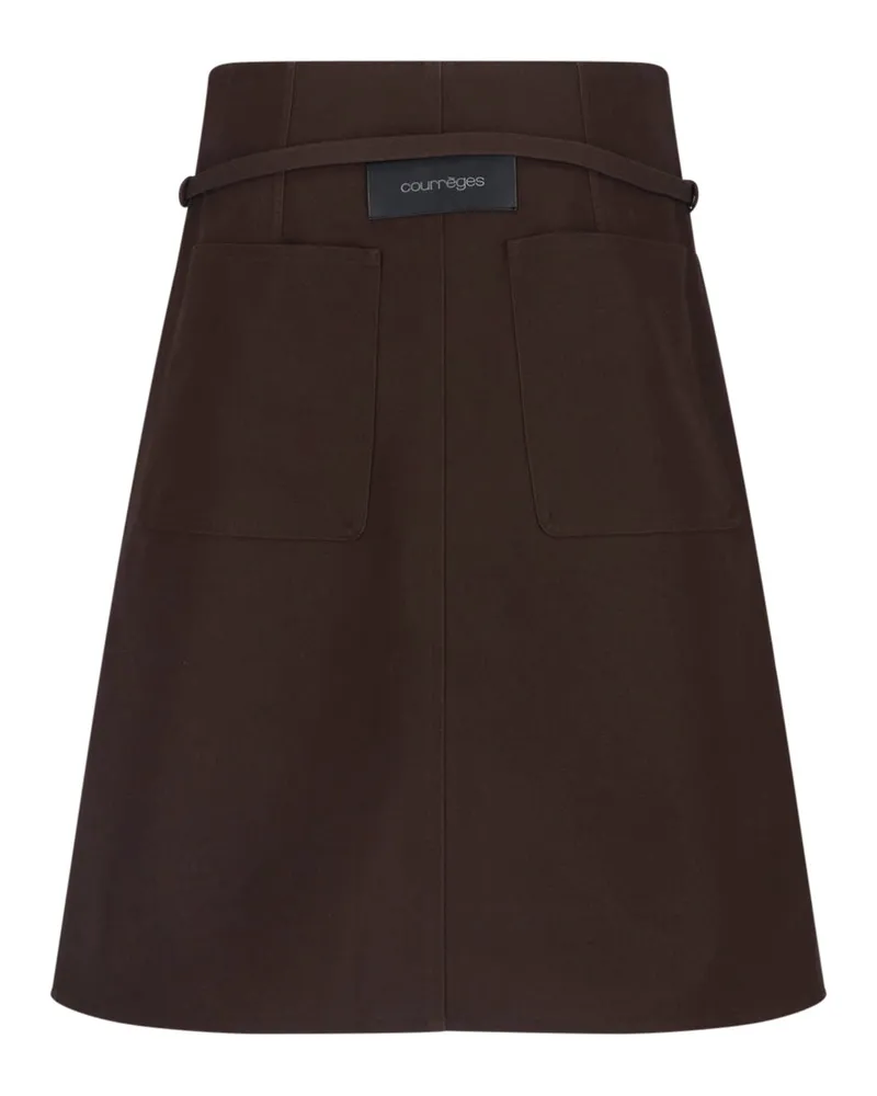 Courrèges Women's Trousers Brown Cotton Brown