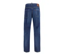 Men's Teddy Jeans Navy Blue Cotton; Elastane