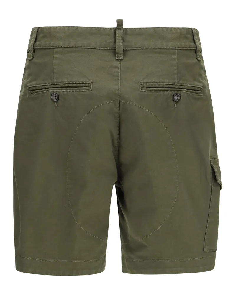 Dsquared2 Men's Cargo Shorts Sexy Light Green Cotton Bermuda Green