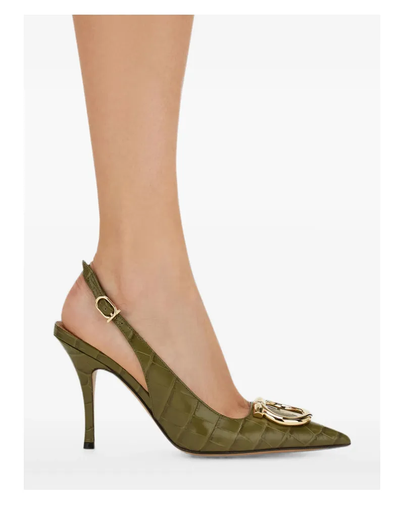 Ferragamo Neoli Slingback Pump — Green Green