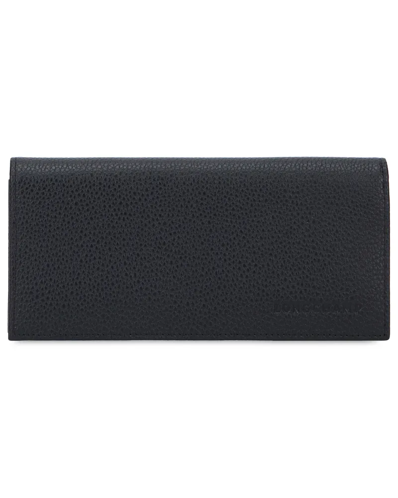 Longchamp Women's Wallet Black Leather & Purses Black