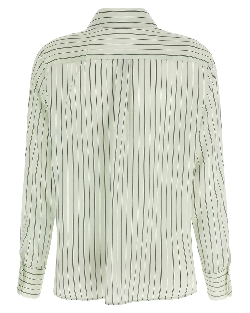 Max Mara Women's Bicolor Silk Blouse Green