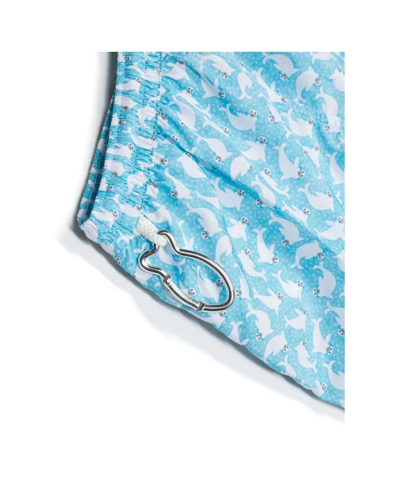 Fedeli Kids' Graphic-Print Drawstring-Waistband Swim Shorts Ss24 B Light