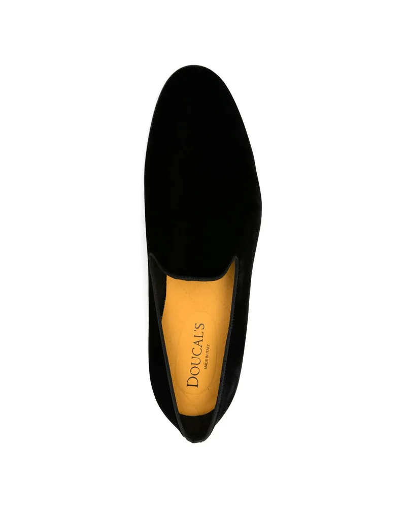 Doucal´s Velvet Loafer — Black Black
