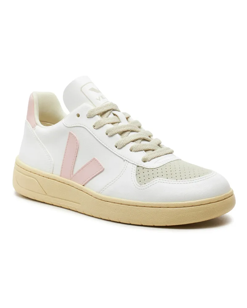 VEJA Women's V-10 Cwl Sneaker White Rubber White