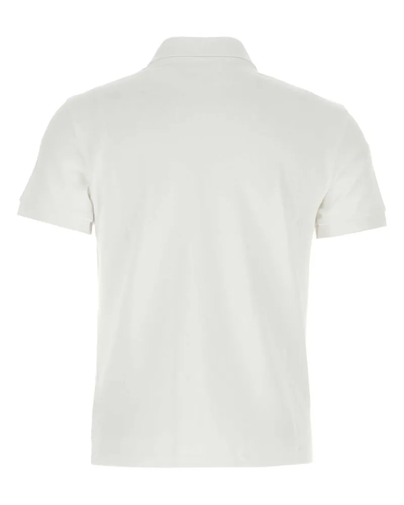 AMI Paris Cotton Piquet Polo Shirt — White White