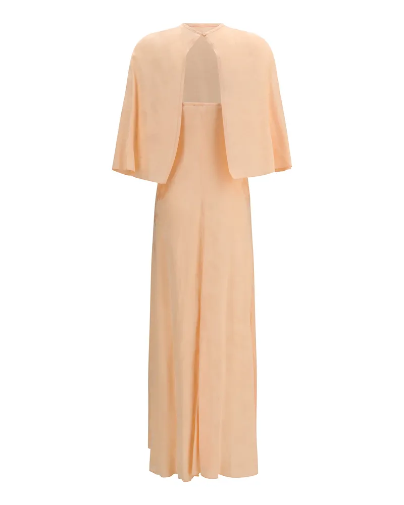 forte_forte Women's Bouquet Jacquard Long Dress Alba Viscose Beige