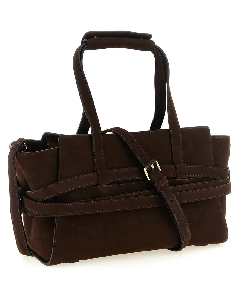 Moschino Tie Me Shoulder Bag — Brown Brown