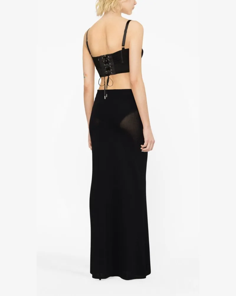 Jean Paul Gaultier Quilted Conical Corset Top — Black Black