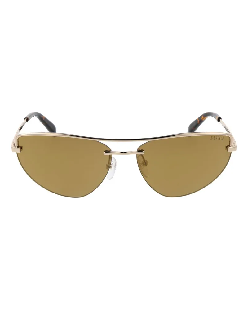 Emilio Pucci Women's Gold Metal Sunglasses Gold