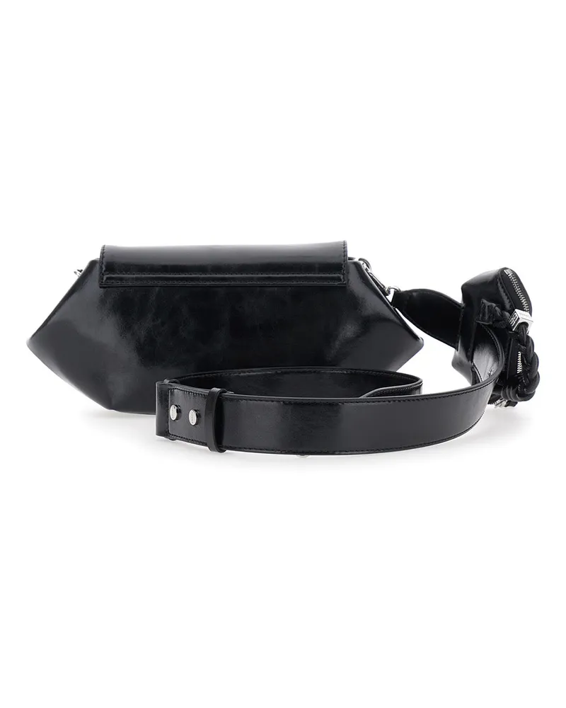 Ganni Triomphe Plate Shoulder Bag — Black Black