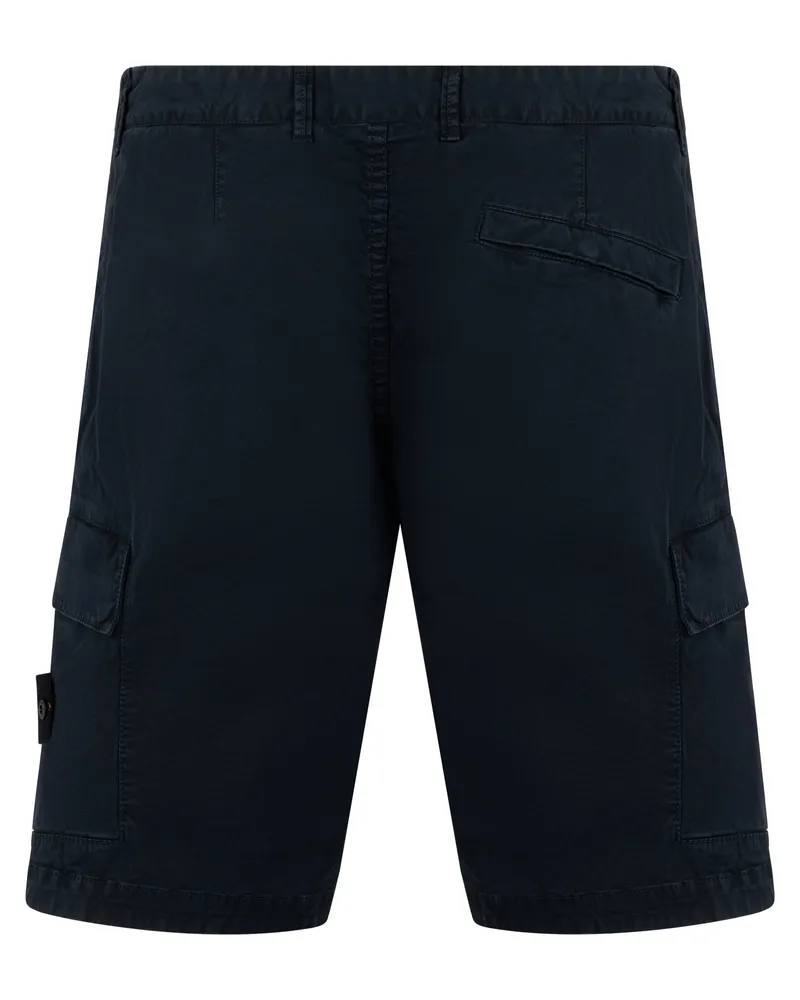 Stone Island Cotton Cargo Cargo Shorts — Black Black