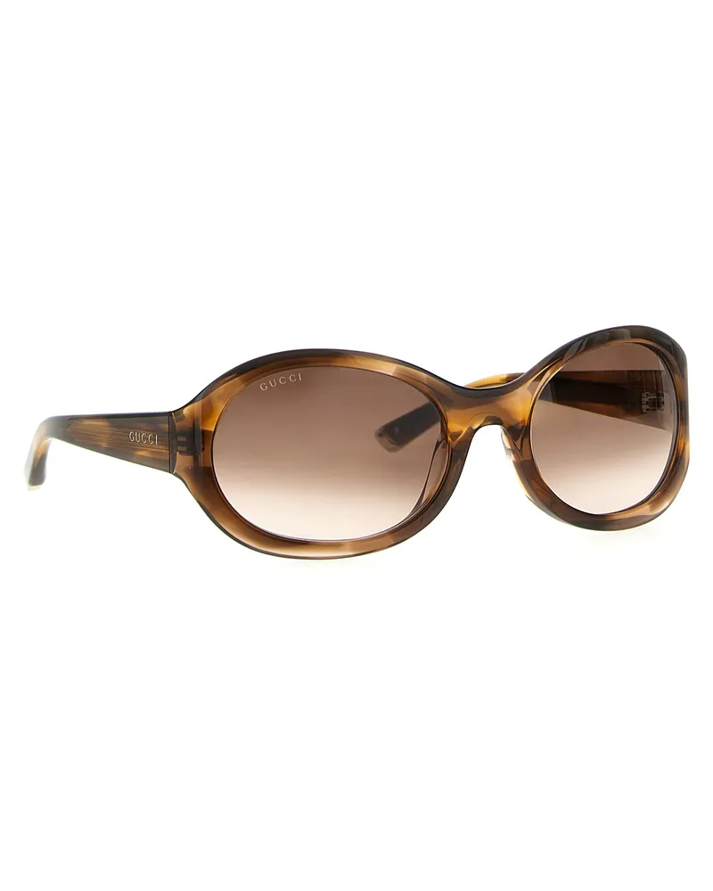 Gucci Women's Brown Acetate Sunglasses Brown