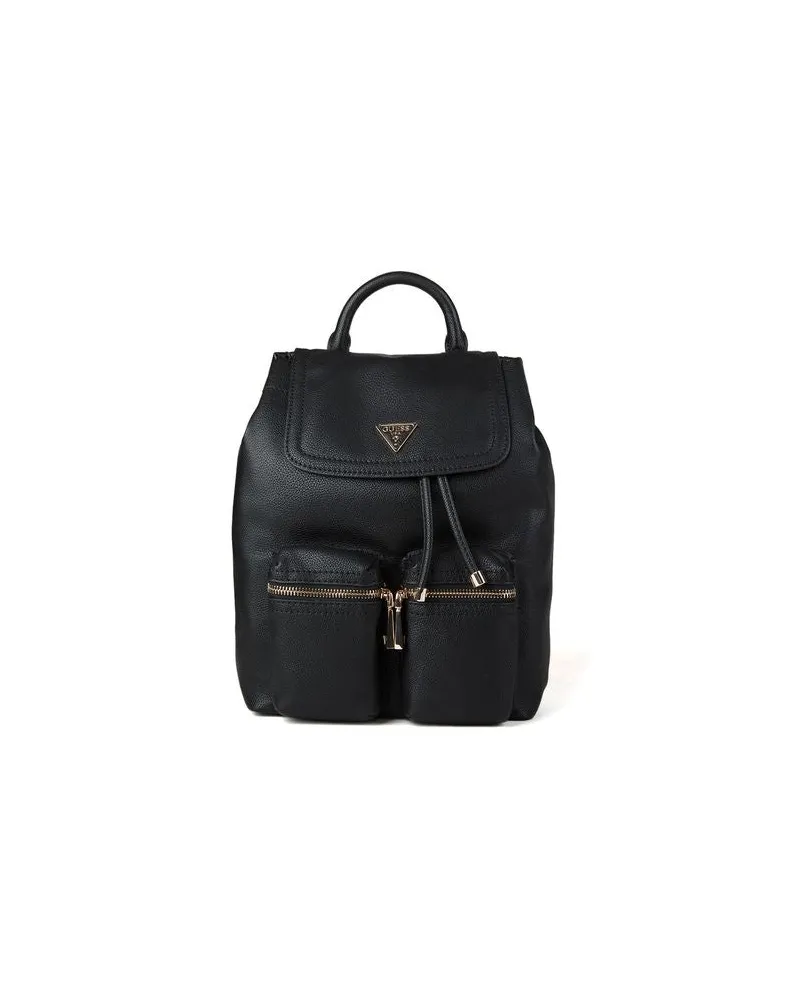 Guess Women's Backpack Black Polyurethane Black
