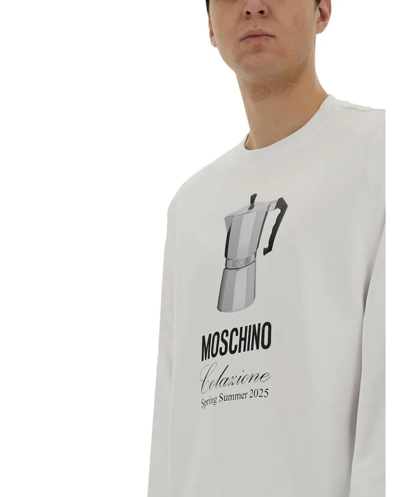 Moschino Cotton Sweatshirt — White White