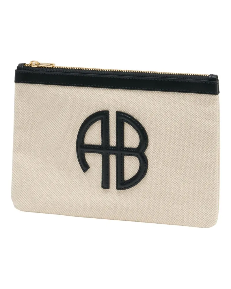 Anine Bing Women's Lili Clutch -  Cotton Beige Bags Clutches Beige