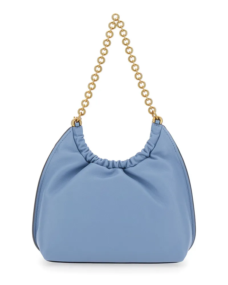 Michael Kors Women's Shoulder Bag Sm Cinch Conv Shldr Light Blue Leather Cow Blue