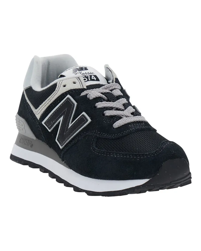 New Balance Unisex Sneakers Classic 574 Black Leather Leather-Textile Trainers Leather/textile Black
