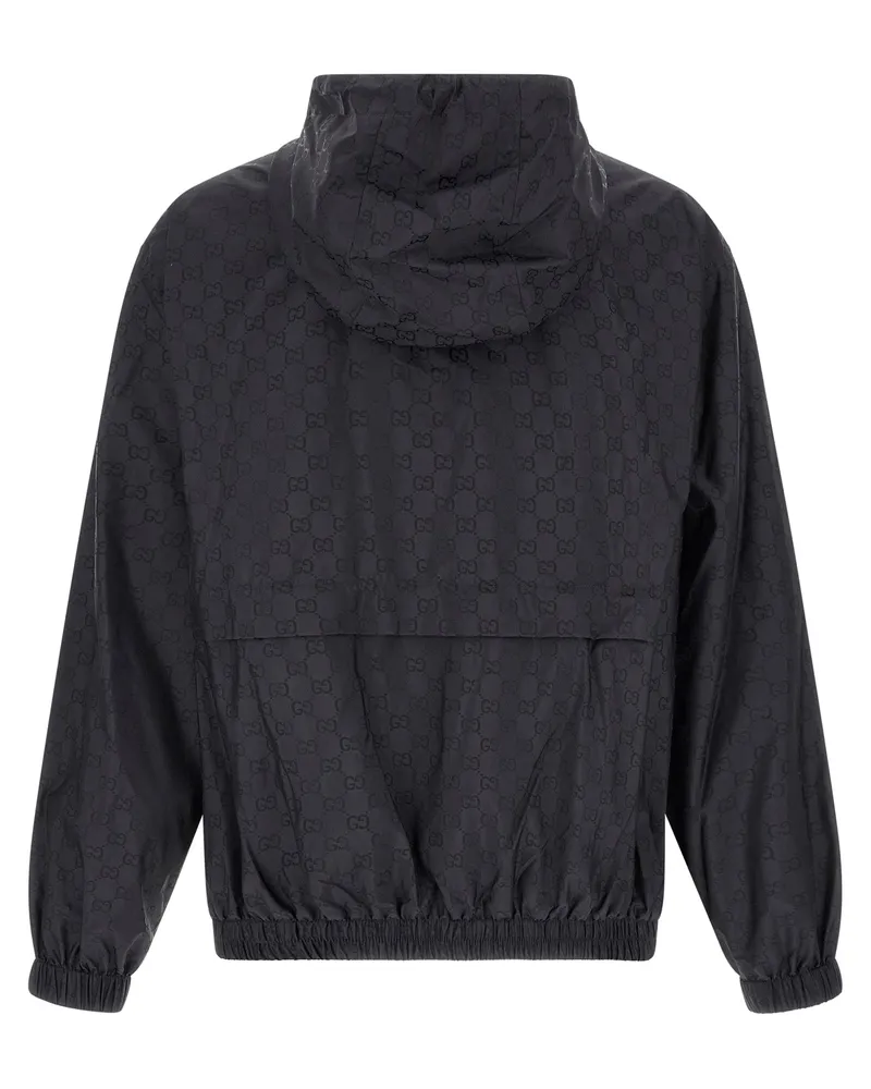 Gucci GG Monogram Shell Jacket — Black Black