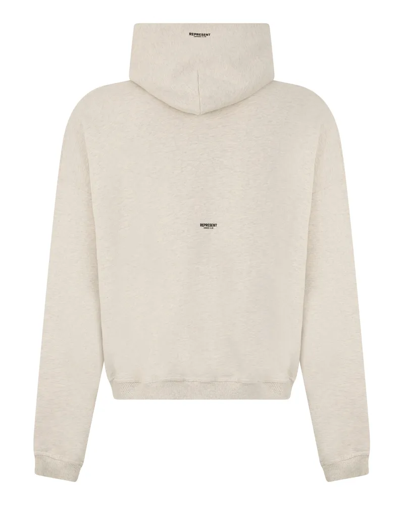 REPRESENT Men Hoodie Cream Marl Cotton Jumpers Sweater Cream