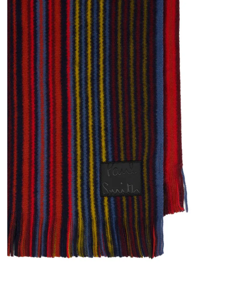 Paul Smith Multicolour Striped Scarf — Navy Navy
