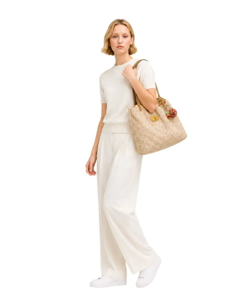 Marc Jacobs Woven Polyethylene Tote Bag — Beige Beige