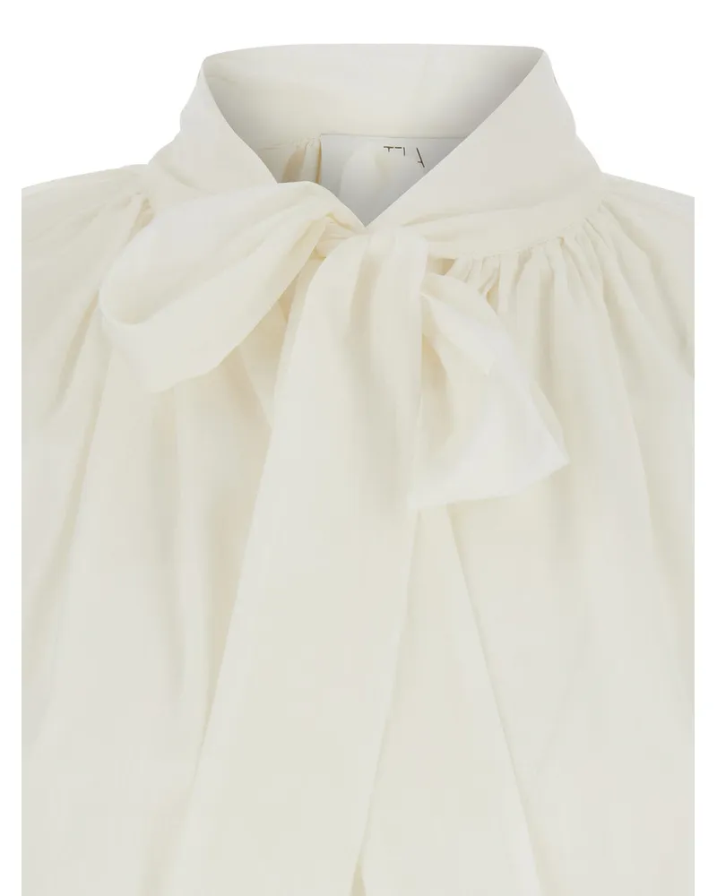 TELA Women's Shirt Pascal White Cotton Blouses White