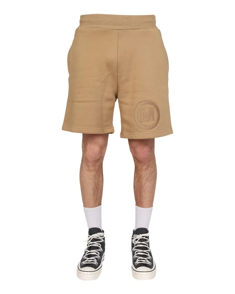 Market Logo Cotton Bermuda Shorts — Brown Brown