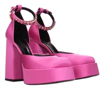 Satin Platform Pump — Pink