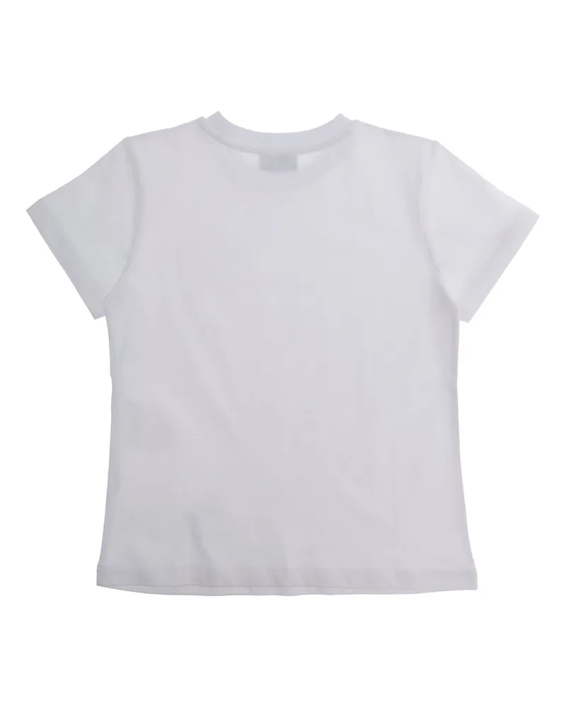 Moschino Logo-Embroidered T-Shirt — White White