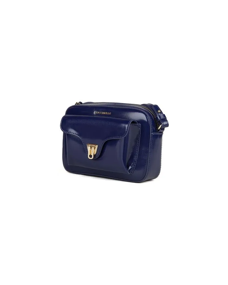 Coccinelle Women's Crossbody Bag Royal Blue Calf Split Crossbody-bags Navy