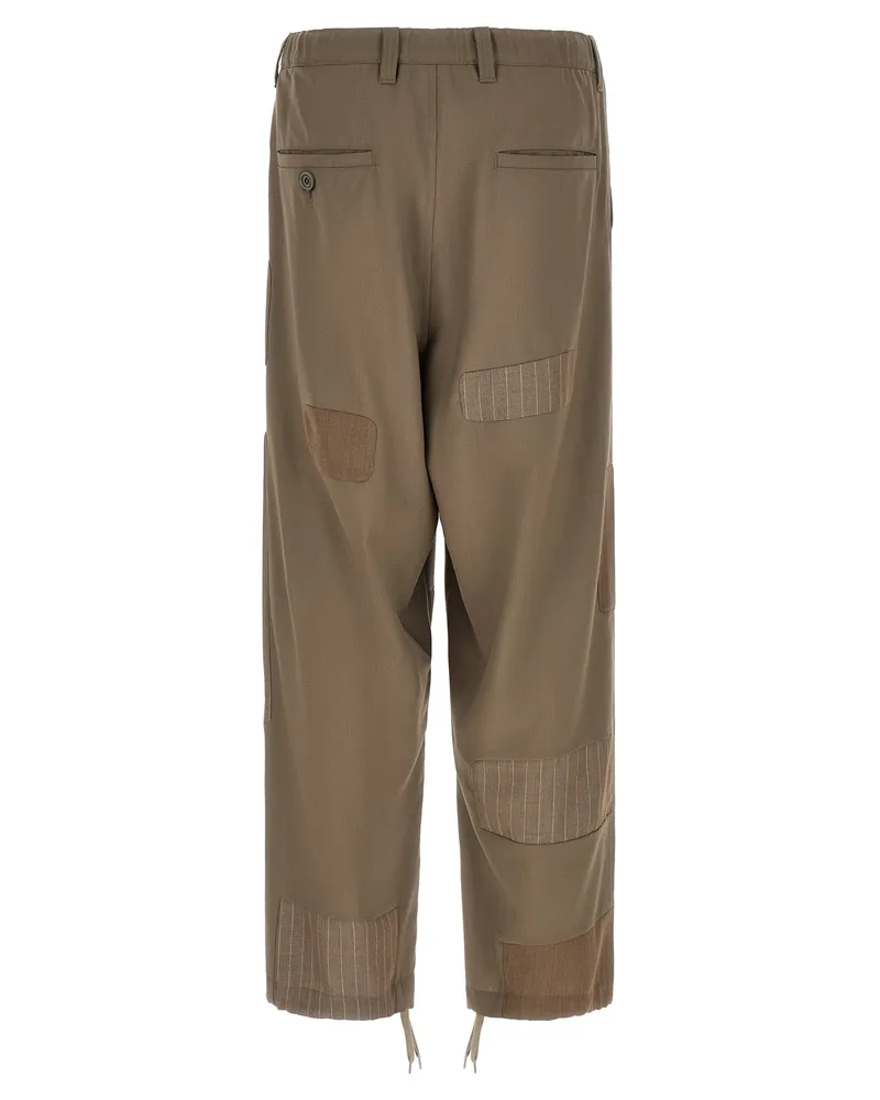 MIHARAYASUHIRO Men's Beige Wool Casual Pants Beige