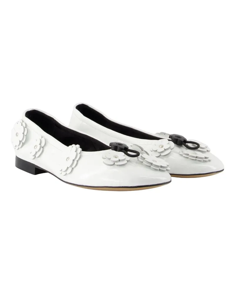 Cecilie Bahnsen Women's Brielle Ballerinas -  Leather White Shoes Flat-Shoes White