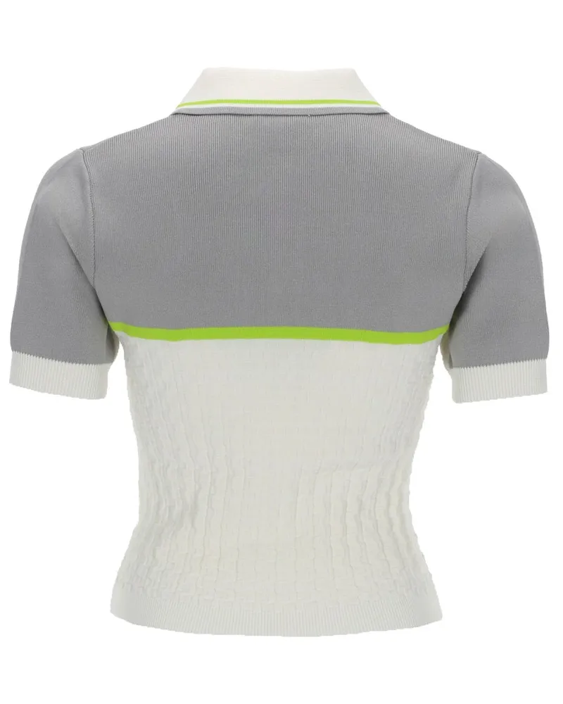 Casablanca Paris Viscose-blend embroidered Polo Shirt — White White