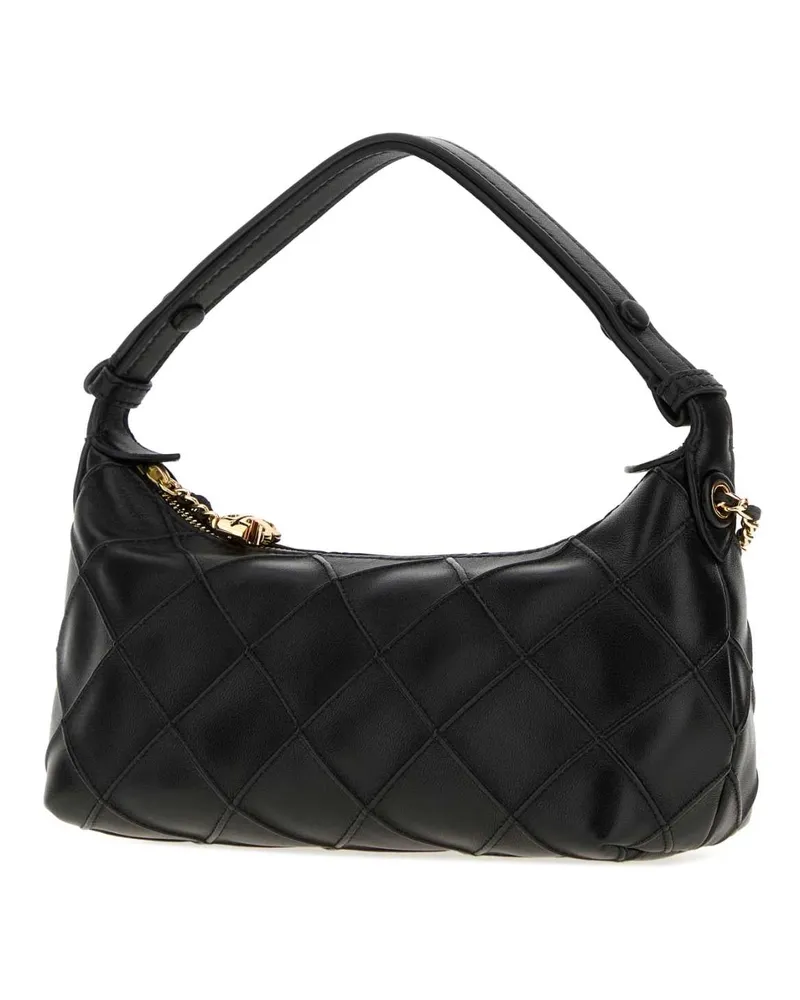 Tory Burch Fleming Pochette Nappa Leather Shoulder Bag — Black Black