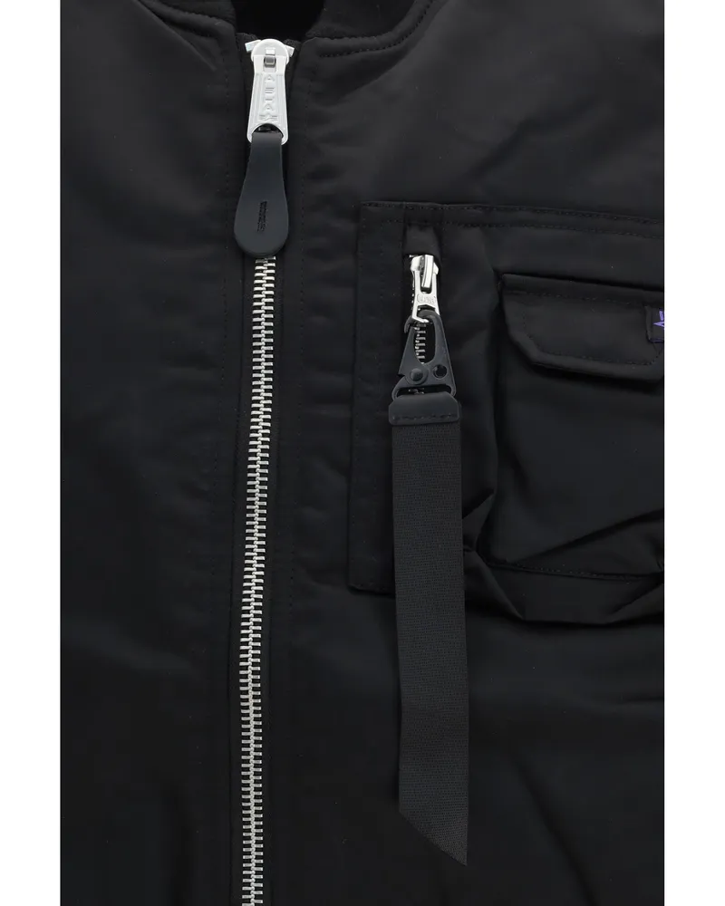 Alpha Industries Men's Ma-1 Base Vest Black Nylon Blazers E Vests Black