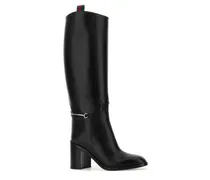 Women's Leather Knee-High Boot Black