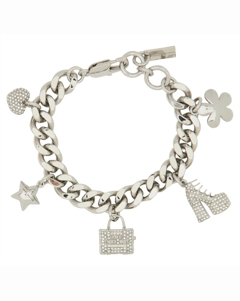 Marc Jacobs Pavé Crystal Charm Bracelet — Silver Silver