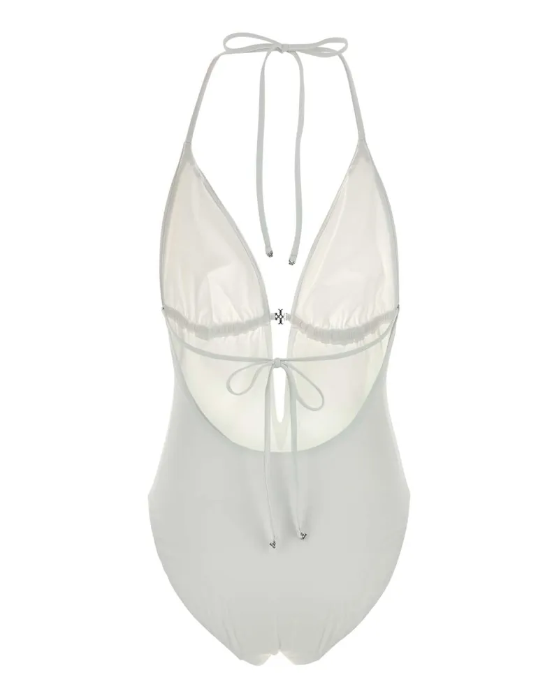 Tory Burch Tie-Back One-Piece Swimsuit — White White