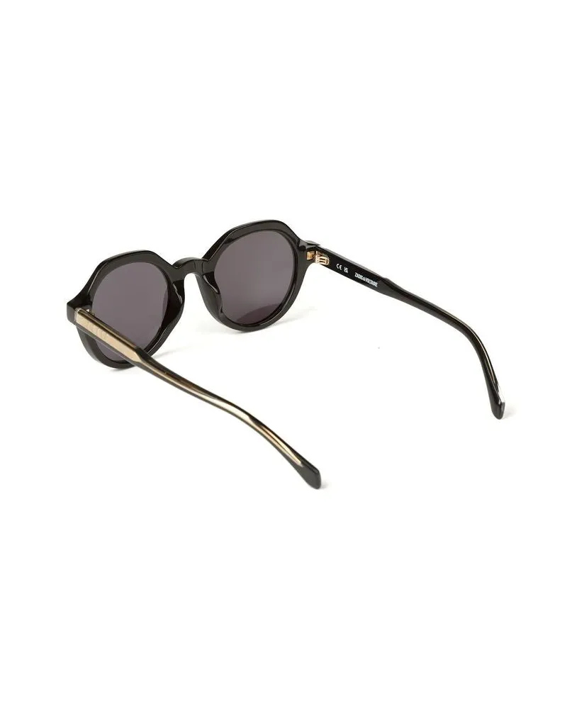 Zadig & Voltaire Women's Sunglasses Glossy Black Acetate Eyewear Black