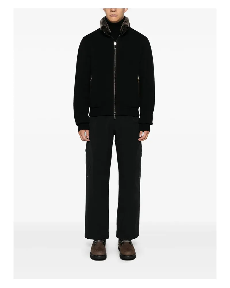 MOORER Nero Bomber Jacket — Black Black